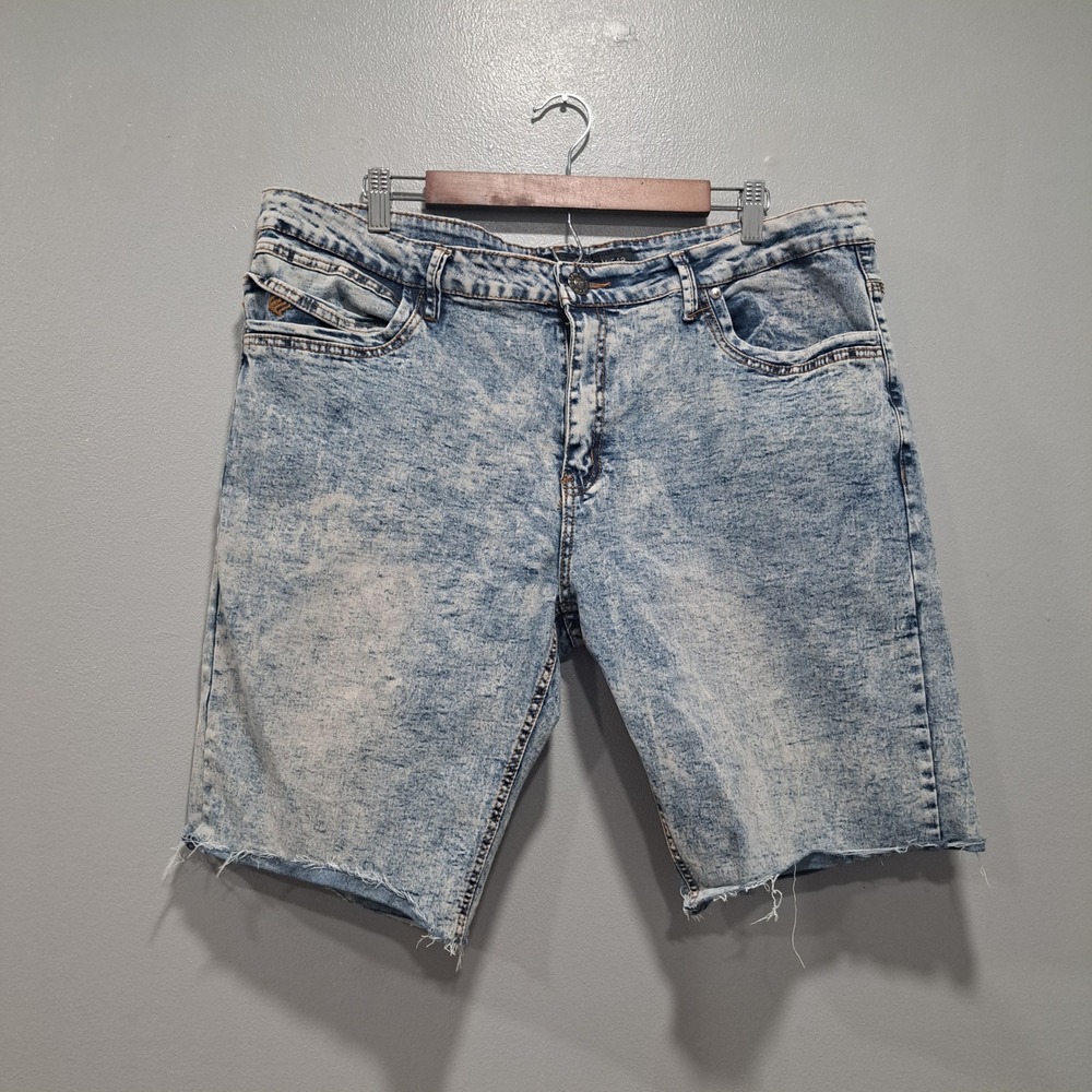Rocawear Men's 38 Was it Acid Wash Denim Cutoff Shorts Urban Streetwear Casual